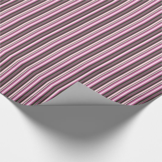 Roze stripes Patroonverlooppapier Cadeaupapier (Hoek)
