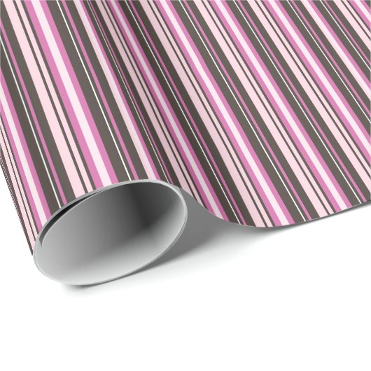 Roze stripes Patroonverlooppapier Cadeaupapier (Rol Hoek)