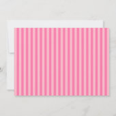 Roze stripes, Polka Dots, Baby shower Invitation Kaart (Achterkant)
