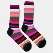 Roze stripes Sokken (Rechts)