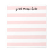 Roze stripes, speciaal Notitieblok (Voorkant)