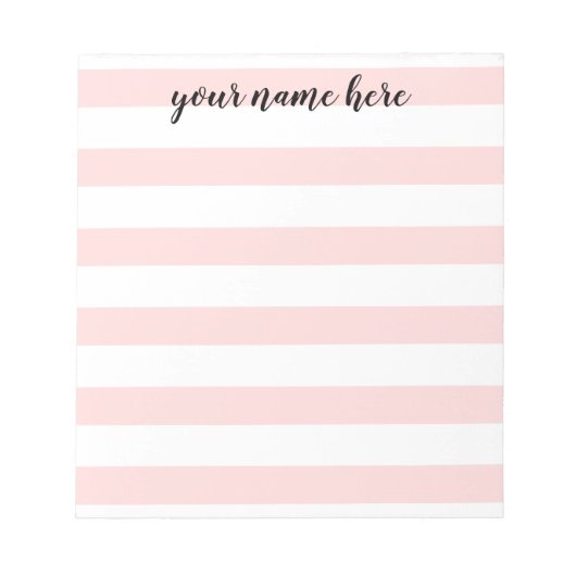 Roze stripes, speciaal Notitieblok (Voorkant)