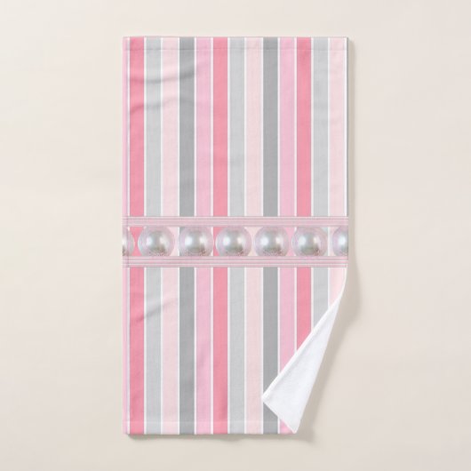 Roze stripesets voor handdoeken (Handdoek)