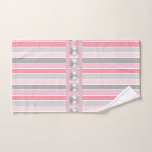 Roze stripesets voor handdoeken (Handdoek)