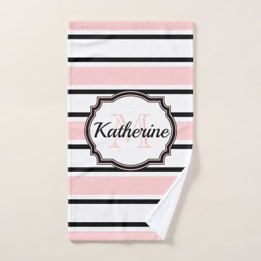 Roze stripesPatroon Bad Handdoek (Handdoek)