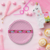 Roze strippapieren Borden Papieren Bordje (Feest)
