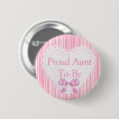 Roze stripper Chic Baby shower Button (Voorkant /achterkant)