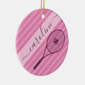 Roze stripper Racket Ball Girl Keramisch Ornament (Rechts)