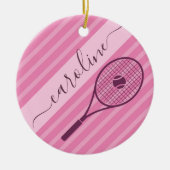  Roze stripper Racket Ball Girl Keramisch Ornament (Voorkant)