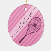  Roze stripper Racket Ball Girl Keramisch Ornament (Links)