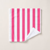 Roze strips bad handdoek (Wasdoekje)
