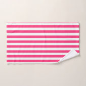 Roze strips bad handdoek (Handdoek)