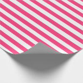 Roze strips cadeaupapier (Hoek)