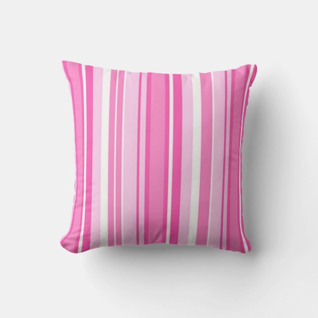  roze strips Decoratief Pillow Kussen (Voorkant)