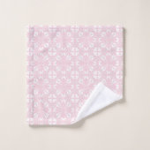 Roze strips en monogram handdoekset bad handdoek (Wasdoekje)