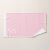 Roze strips en monogram handdoekset bad handdoek (Handdoek)
