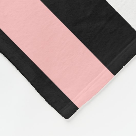 Roze strips en quatrefoil fleece deken (Hoek)