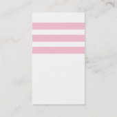 Roze strips met een Nautical Anchor en een Monogra Visitekaartje (Achterkant)