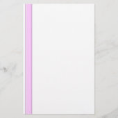 Roze strips op witte, niet-beklede banketbakkerij briefpapier (Voorkant)