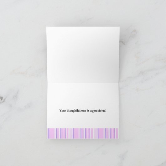 Roze striptekening - Hartelijk dank - kaart (Binnen)