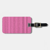 Roze stroken bagagelabel (Voorkant horizontaal)