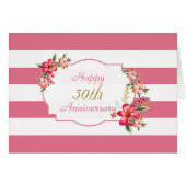 Roze stroken en bloemen (Voorkant Horizontaal)