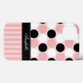 Roze stroken en grote Stippen Case-Mate iPhone Case (Achterkant (horizontaal))