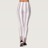 Roze stroken en kant leggings (Achterkant)