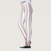 Roze stroken en kant leggings (Links)