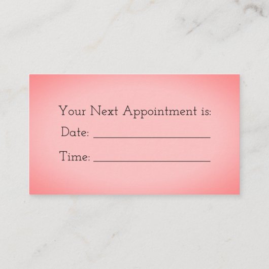 Roze stroken en Visitekaartje van Floral Afsprakenkaartje (Achterkant)