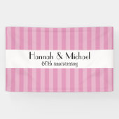 Roze stroken, strips, lijnen, Jubileum Spandoek (Horizontaal)