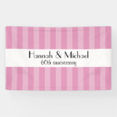 Roze stroken, strips, lijnen, Jubileum Spandoek (Horizontaal)