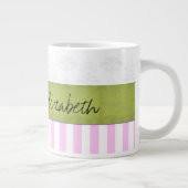 Roze stroken, strips, strips, strips, Jouw naam Grote Koffiekop (Rechts)