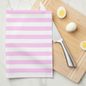 Roze stroken, strips, strips, strips, lijnen theedoek (Quarter Fold)