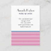Roze stroken, strips, strips, strips, lijnen visitekaartje (Achterkant)