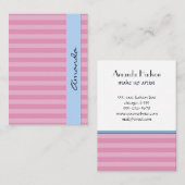 Roze stroken, strips, strips, strips, lijnen visitekaartje (Voorkant / Achterkant)