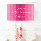 Roze stroken van afstuderen- of Pensioenpartij, na Spandoek (Insitu)