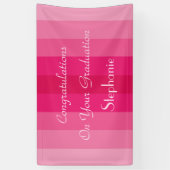 Roze stroken van afstuderen- of Pensioenpartij, na Spandoek (Verticaal)