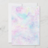 Roze Strooidecor Vlindermeisje Baby Shower Kaart (Achterkant)