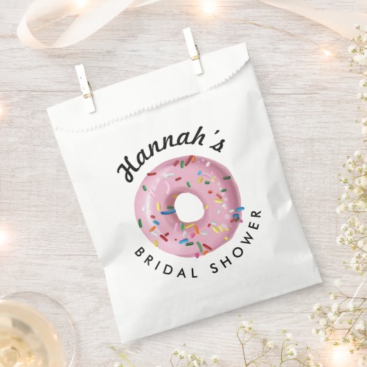 Roze Strooidee Donut Winkel Bruidsfeest Favor Tas Bedankzakje (Geknipt)