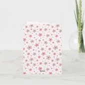 ROZE STROOK & BOOG HERFST POMPOEN BLOEMEN VERJAARD (Achterkant)