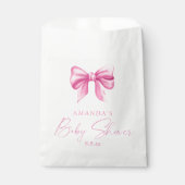 ROZE STROOK meisje Baby shower Bedankzakje (Voorkant)