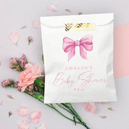 ROZE STROOK meisje Baby shower Bedankzakje