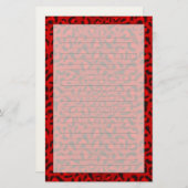 Roze strooktextuurpatroon. briefpapier (Voorkant / Achterkant)