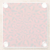 Roze strooktextuurpatroon. glazen onderzetter (Achterkant)
