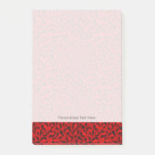 Roze strooktextuurpatroon. post-it® notes (Voorkant)