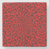 Roze strooktextuurpatroon. stenen onderzetter (Voorkant)