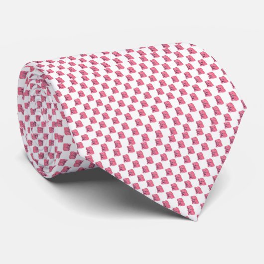 Roze Stropdas (Opgerold)