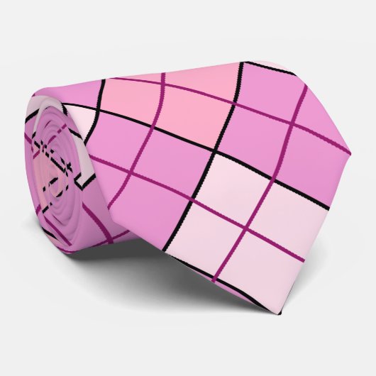 Roze Stropdas (Opgerold)