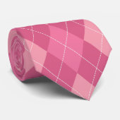 Roze Stropdas Argyle (Opgerold)